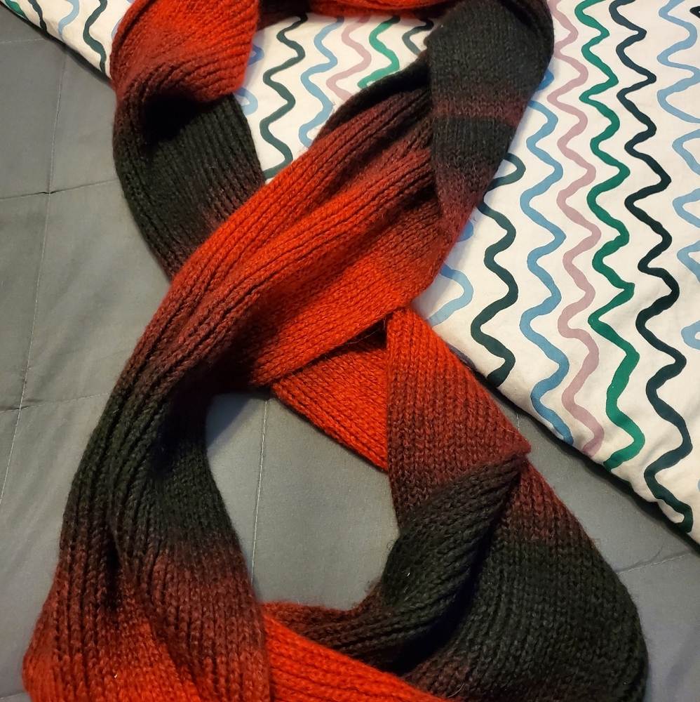 Red/Black Ombre Infinity Scarf.